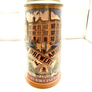 Anheuser Busch Budweiser 1990 Limited Edition 8” Classic Stein Vintage